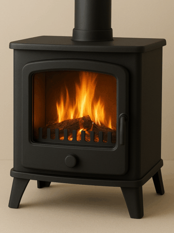 Poêle à bois acier 6 kW – compact