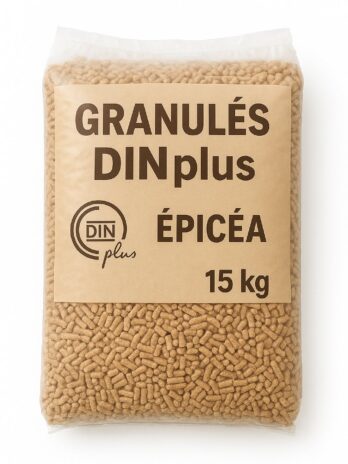Granulés DINplus – épicéa – sac 15 kg